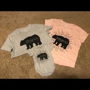 Bear Family Shirt Set
